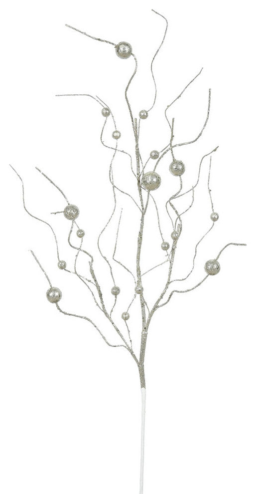 Vickerman 37" Glitter Ball Spray, Set of 6, Champagne