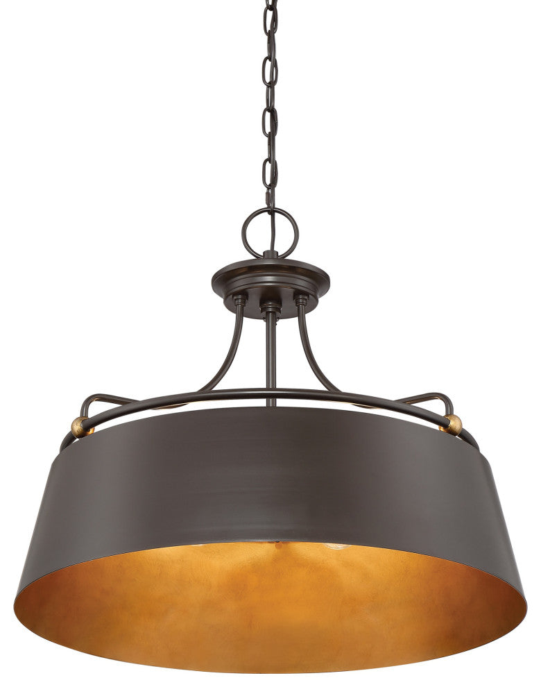 Quoizel FV2824 Fairview 4 Light 24"W Drum Chandelier - Western Bronze
