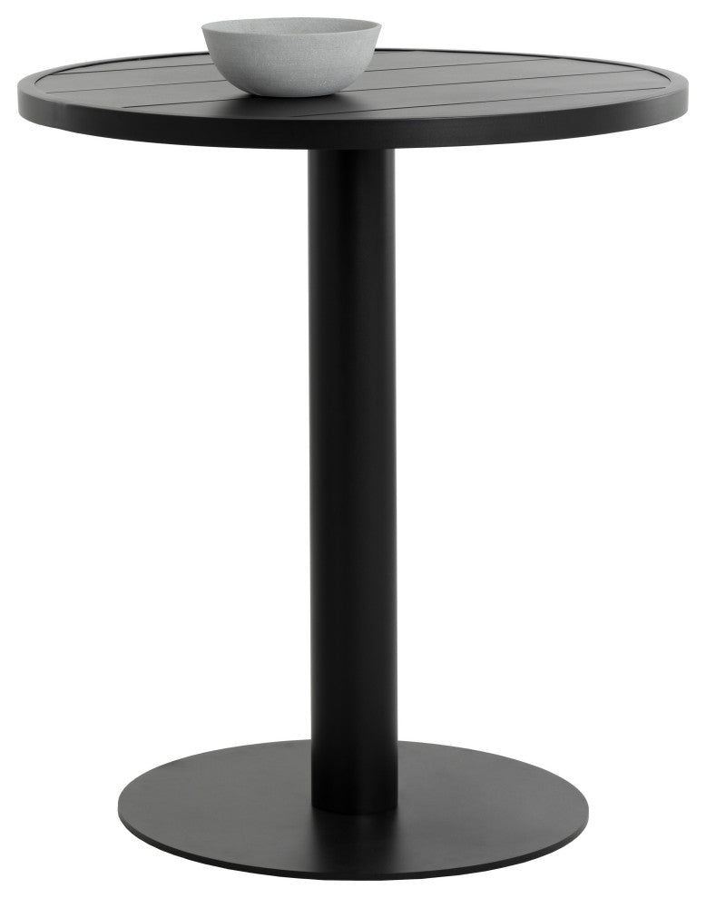 Merano Bar Table, Round, Black