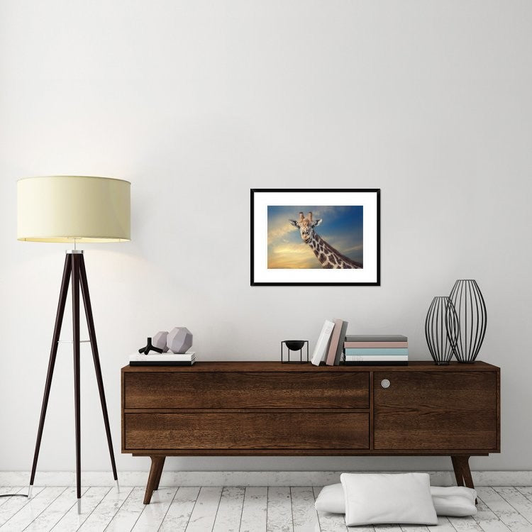"The Friendly Giant" Framed Digital Print by Piet Flour, 30x22"