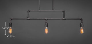 Vintage 3-Light Bar, Dark Granite