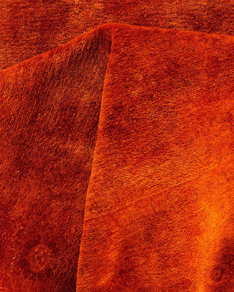 Vibrance, One-of-a-Kind Hand-Knotted Area Rug Orange, 6'1"x8'9"