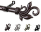 Giles 13/16 inch dia. Curtain Rod, Cocoa, 66-120"
