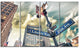 Library Way and 5th Avenue Street Signs, Cityscape Canvas Art, 48"x28", 4 Panels