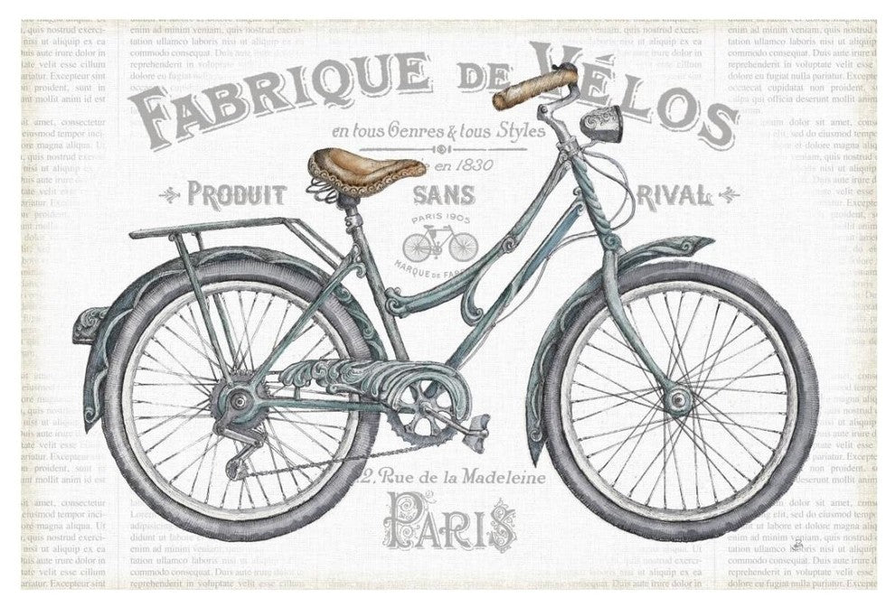 "Bicycles I" Digital Paper Print by Daphne Brissonnet, 26"x18"