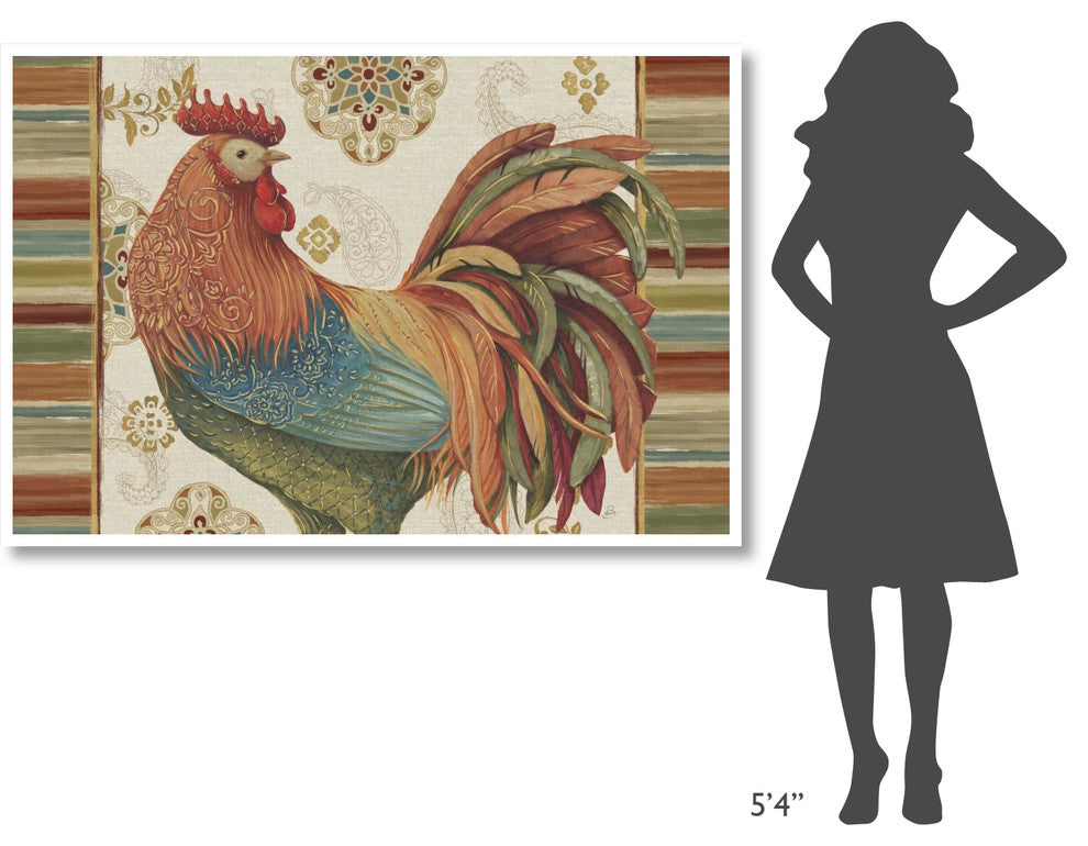 "Rooster Rainbow IA" Digital Paper Print by Daphne Brissonnet, 62"x42"