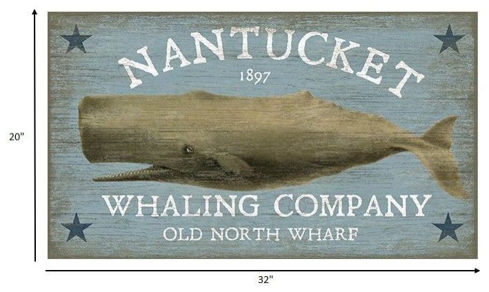 c1897 Grey Whale Large Wall Decor