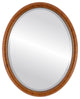 Pasadena Framed Oval Mirror in Vintage Walnut, 21"x25"