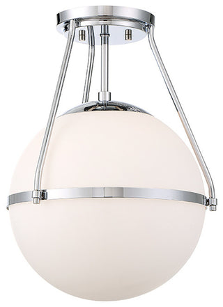 1-Light Semi-Flush Mount, Chrome