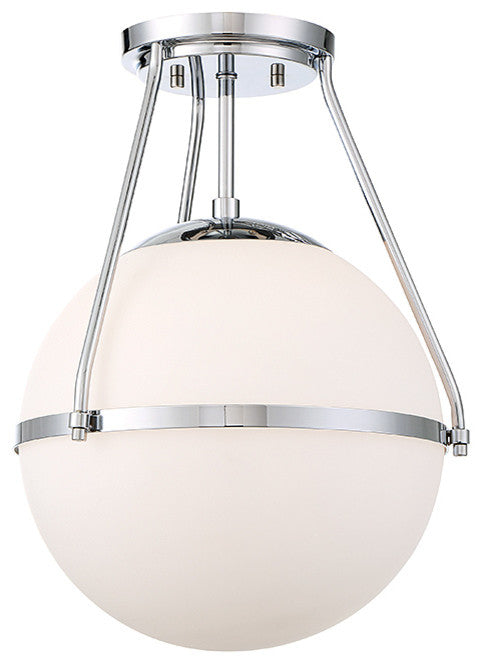 1-Light Semi-Flush Mount, Chrome
