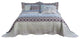Royal Scroll 9-Piece Bedspread Set, Teal, Oversized King, 122"x106"