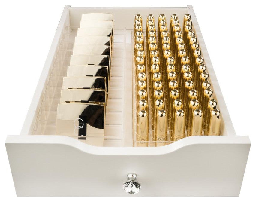 Alexa Acrylic Organizer Singles, Adjustable Dividers, 10 Slots, Long