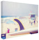 Surfboard on Beach Photograph Stretched Canvas Wall Art, 24x30