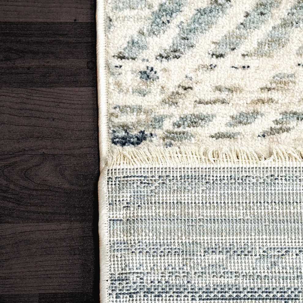 Dynamic Rugs Oxford Area Rug, Cream/Blue/Gray, 3.11x5.7