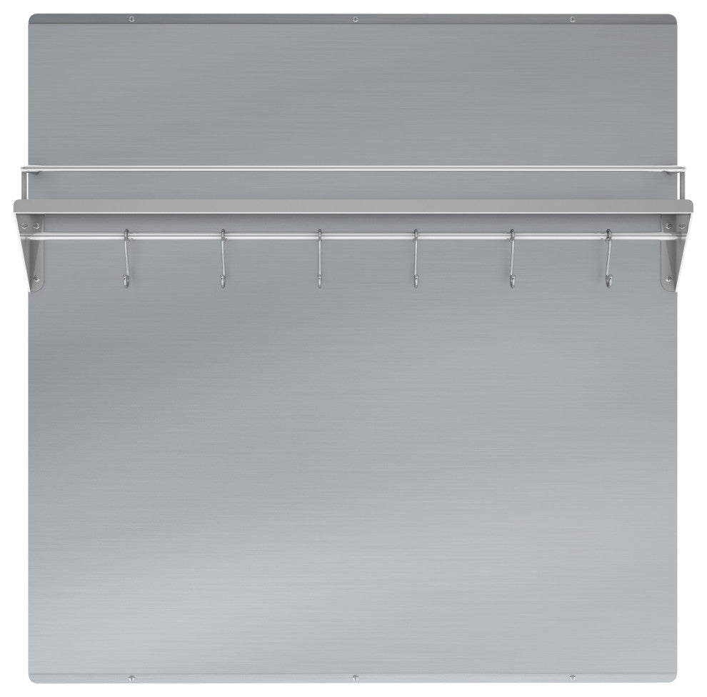 Ancona 30" Stainless Steel Backsplash with Shelf and Rack