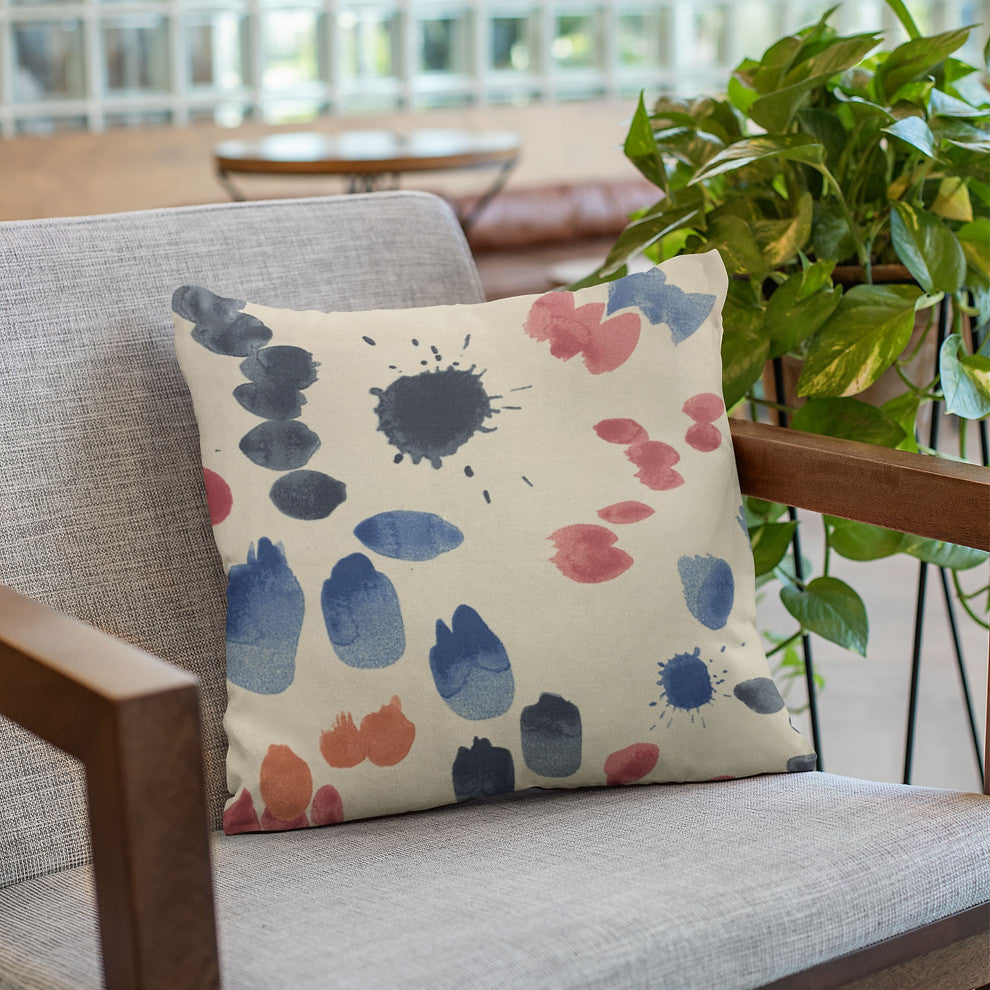Plutus Multi-Color Creative Art Dot Luxury Throw Pillow, 12"x20"