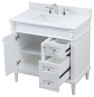 Home Living 21" Transitional White-Light Bathroom Vanity