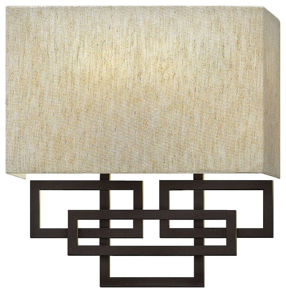 Hinkley Lanza Two Light Sconce, Oil Rubbed Bronze