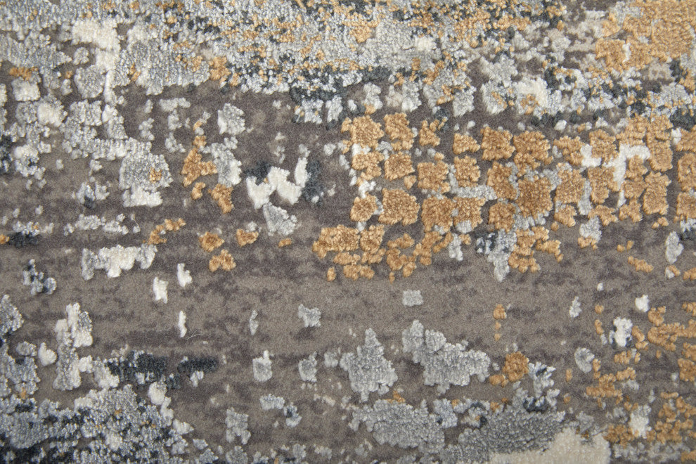 Weave & Wander Lindstra Gradient Watercolor Rug, Ivory/Gray, 9'9"x13'2"