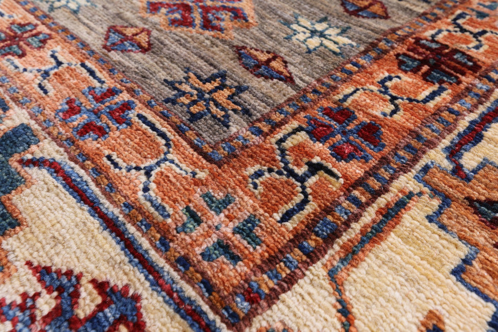 5' 10" X 7' 9" Super Kazak Hand Knotted Wool Rug Q9855