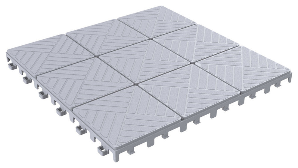 12-Pack Polypropylene Interlocking Patio Tiles Weather-Resistant Flooring