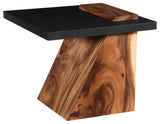 Slant Side Table, Natural/Black