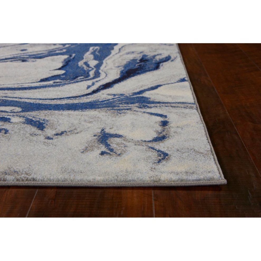 KAS Illusions 6201 Blue Watercolors Area Rug, 9'10"x13'2"