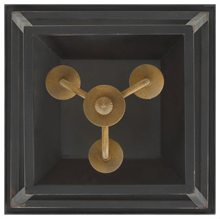 Christoff 3 Light Flush Mount, Antique Black Iron