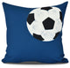 Soccer Ball, Geometric Print Outdoor Pillow, Navy Blue, 20" x 20"