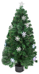 Pre-Lit Color Changing Fiber Optic Christmas Tree With Snowflakes, 3''