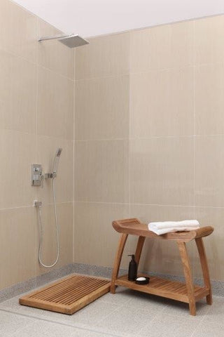 Dasha Spa Shower Mat, Solid Teak Wood, Large