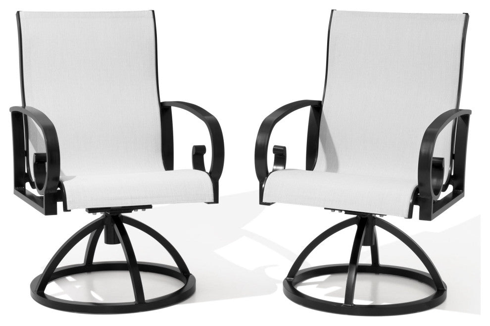Bar Stool Chair Outdoor Aluminum Rocking Lounge, White