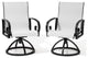 Bar Stool Chair Outdoor Aluminum Rocking Lounge, White