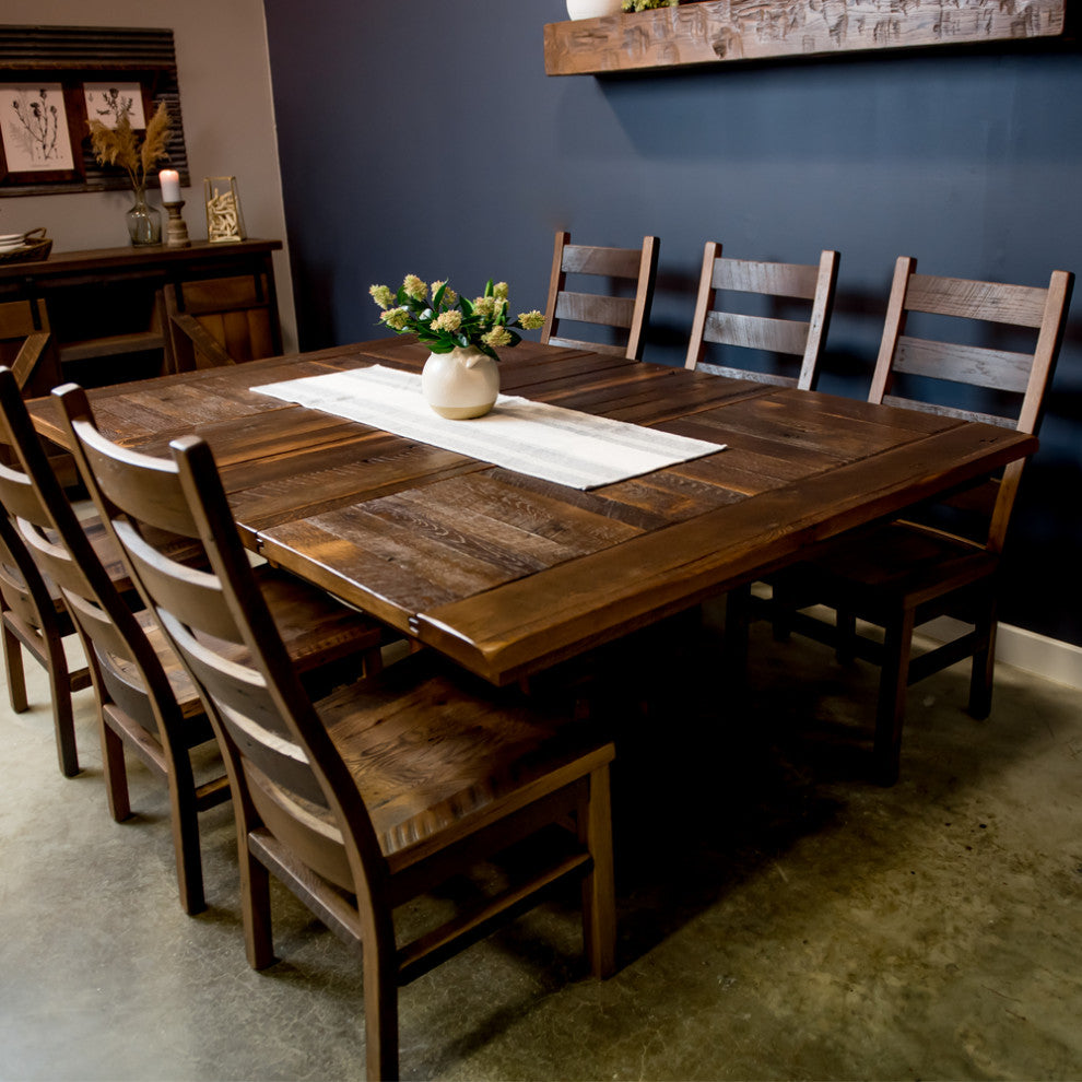 Hawthorne Reclaimed Barnwood Square Table, Provincial, 60x60