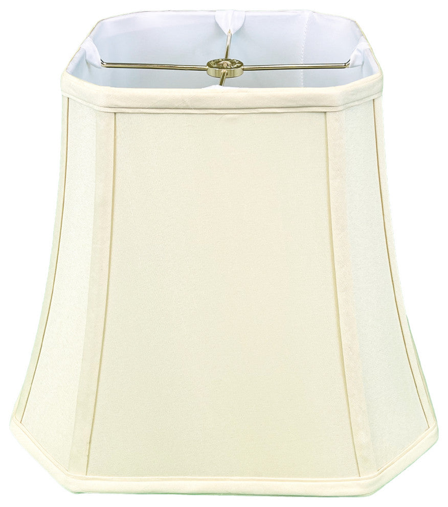Royal Designs Square Cut Corner Bell Lamp Shade, Eggshell, 9"x16"x13", Single
