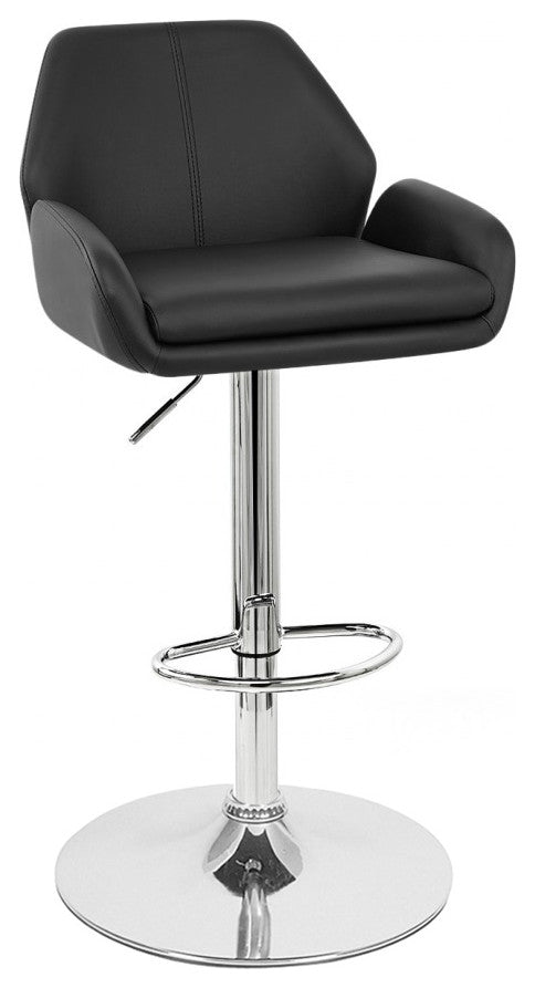 Set of 2 Modern Home Tesla "Leather" Contemporary Adjustable Height Bar/Counter