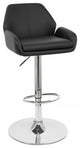 Set of 2 Modern Home Tesla "Leather" Contemporary Adjustable Height Bar/Counter