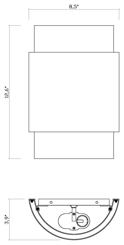 Zlite 739S-BRZ-RB 2-Light Wall Sconce, Bronze