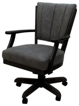 Dining Solid Wood Caster Chair on Wheels Classic, Northwest Elk Black