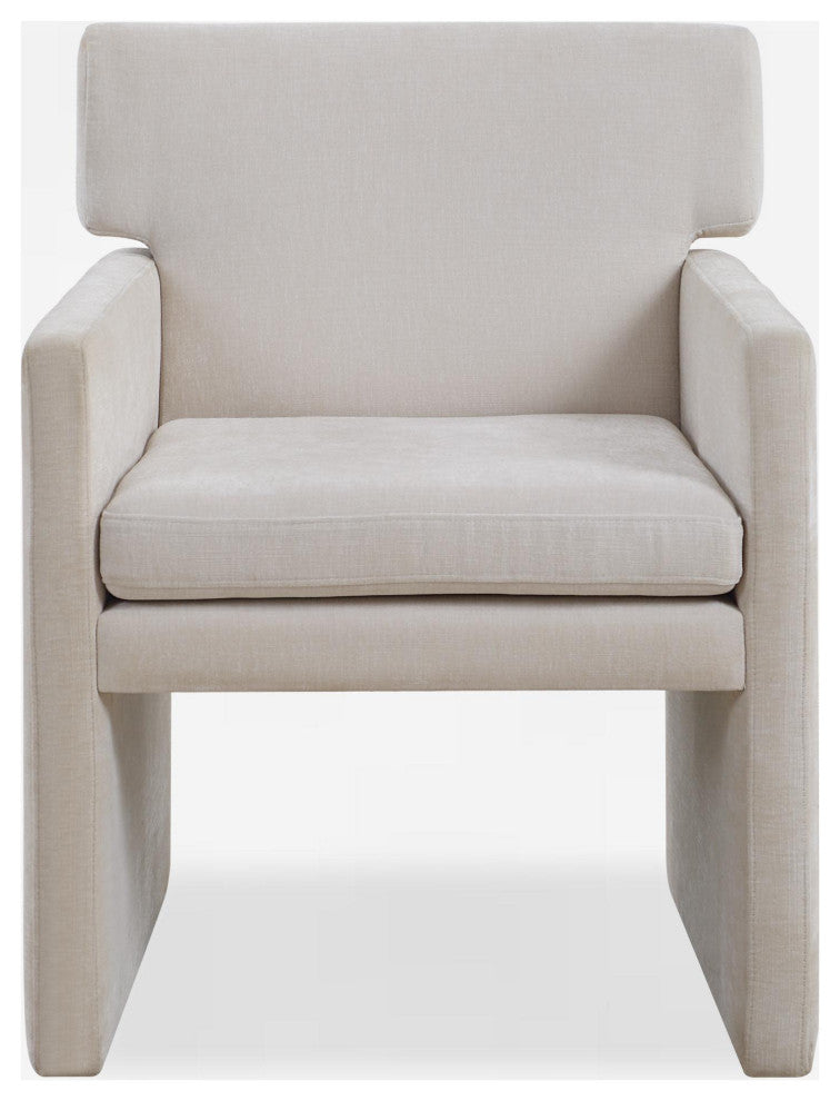 Uttermost 23877 Colette 24"W Hardwood Framed Polyester Accent - Ivory