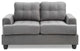 Sandridge 58 in. W Flared Arm Microfiber Straight Sofa, Gray