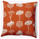 18" x 18" Field of Trees Indoor/Outdoor Polyester Throw Pillow, Sienna