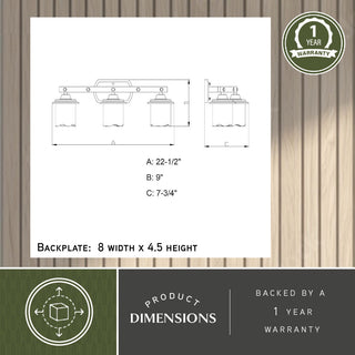 Halifax Bronze Rustic Bathroom Wall Fixture, 3-Light