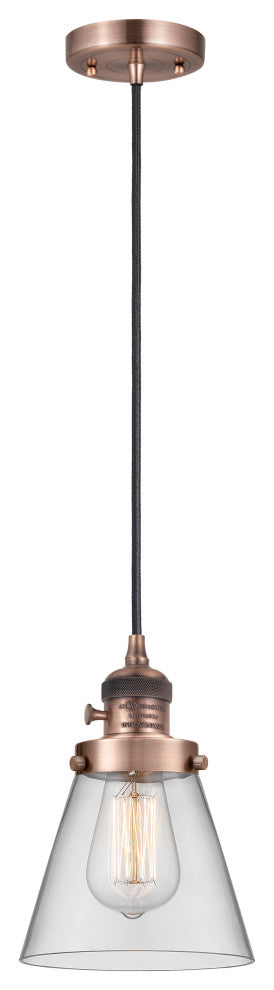 INNOVATIONS 201CSW-AC-G62 1-Light Mini Pendant Antique Copper