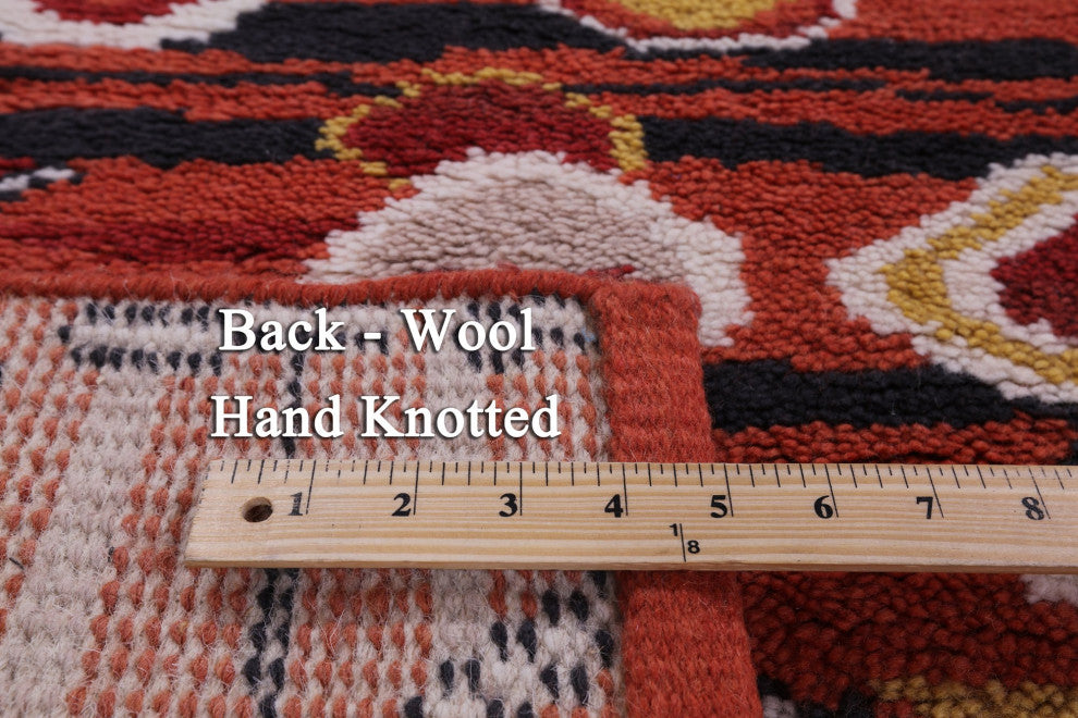 8' 4" X 10' 0" Moroccan Handmade Wool Rug Q9277