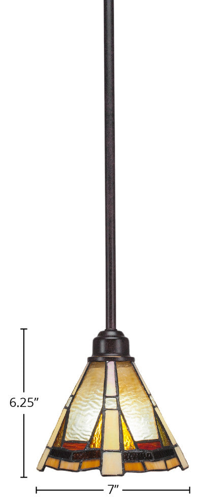 Blacksmith 1-Light Stem Mini Pendant, Zion Art