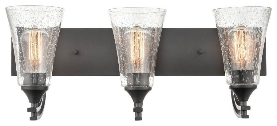 Millennium Natalie 3-Light Bath Vanity Light Matte Black