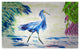 Betsy Drake Blue Egret Door Mat 30x50