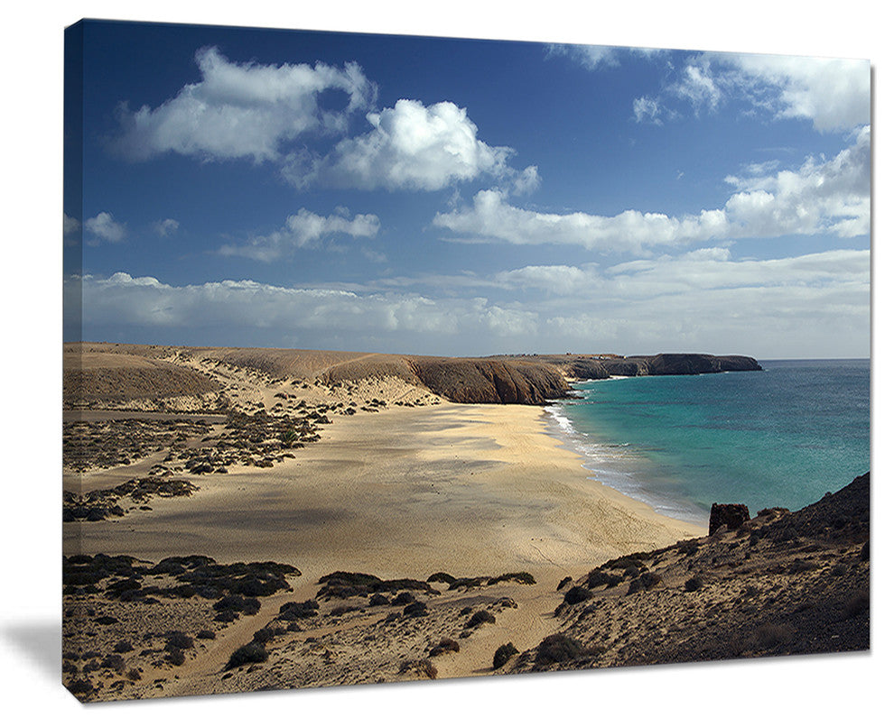 "Bright Seashore With Blue Waters" Seashore Canvas Art, 40"x30"