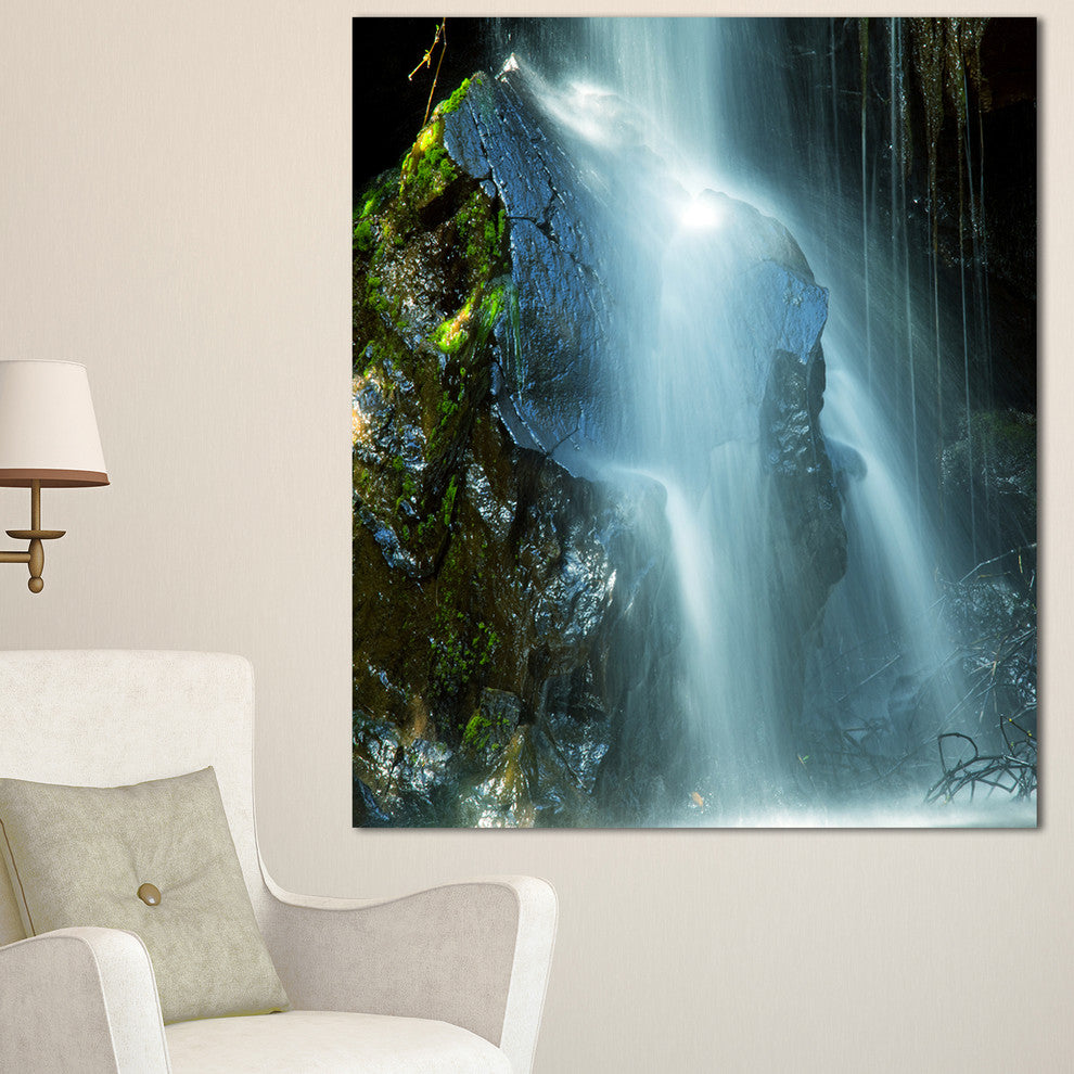 Amazing White Water Cascade, Landscape Canvas Art Print, 30"x40"